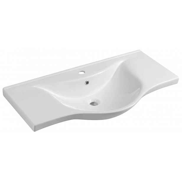 Aqualine Zara - Umyvadlo 100x47 cm, s přepadem, otvor pro baterii, bílá 10100