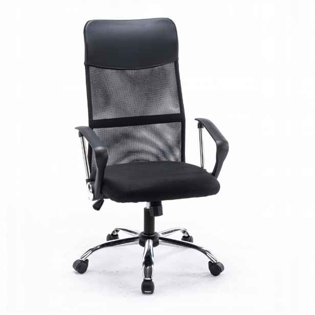 Kancelářské otočné ergonomické křeslo, černé, pohodlné, pro kancelář, Sławek