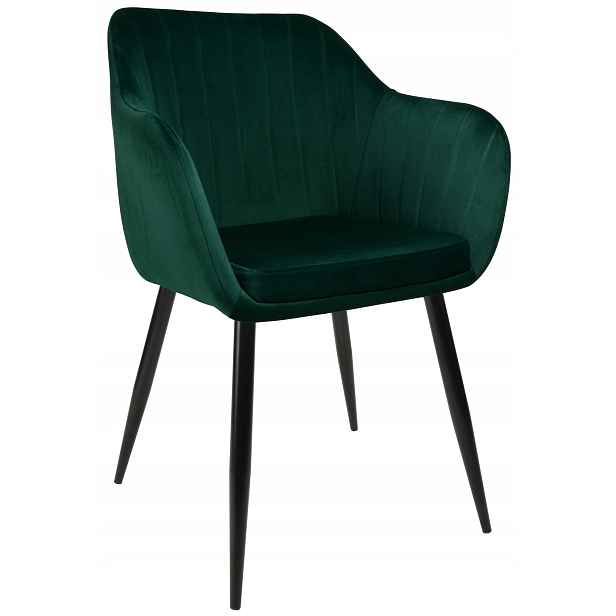 Křeslo Dankor Design Pik X zeleň lahvová barva Welur