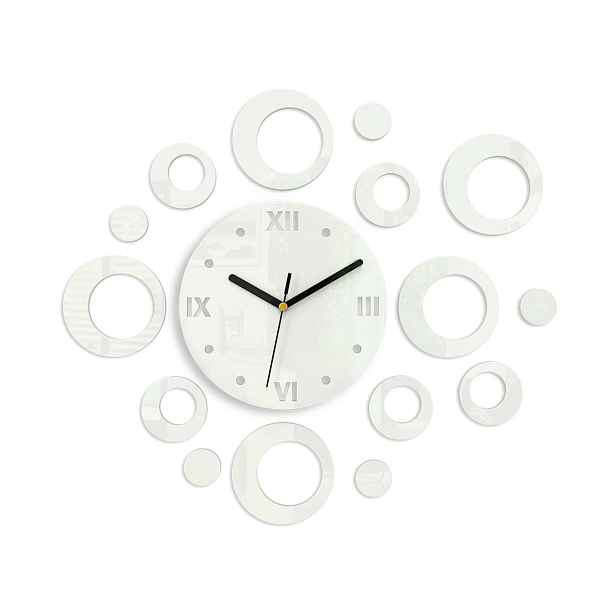 ModernClock 3D nalepovací hodiny Ring bílé