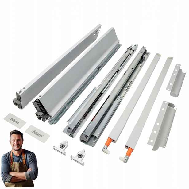 Šuplík Blum Tandembox Antaro 550 mm Vysoká 199 mm Nosnost 35 kg Šedá