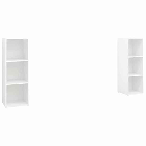vidaXL TV skříňky 2 ks bílé 107 x 35 x 37 cm dřevotříska