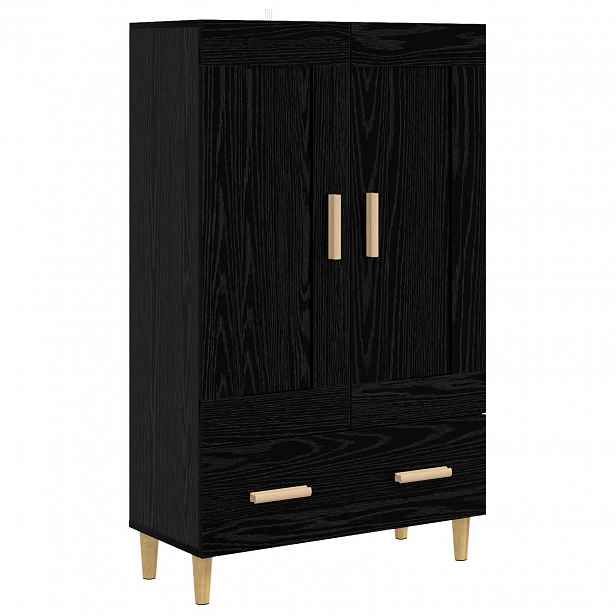 vidaXL Vysoký bufet Černý dub 70 x 31 x 115 cm Kompozitní dřevo