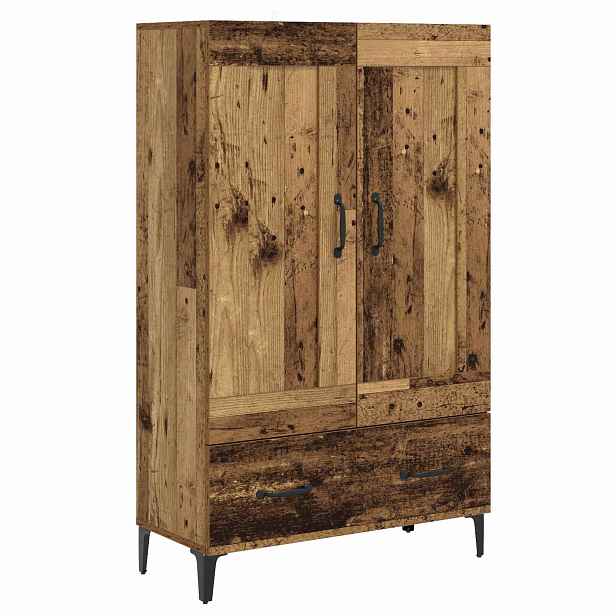 vidaXL Vysoký bufet Staré dřevo 70 x 31 x 115 cm Kompozitní dřevo
