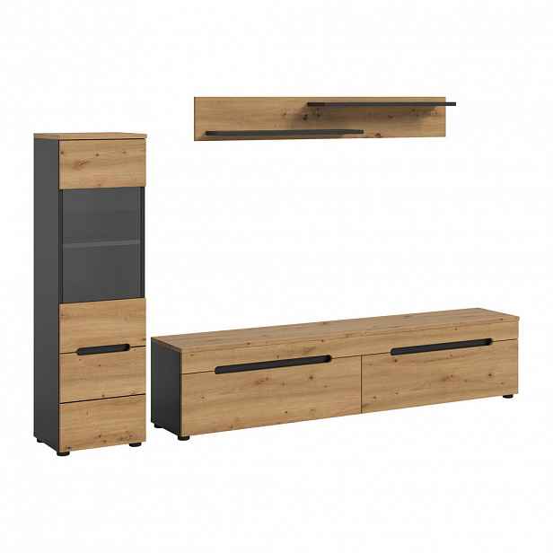 Livetastic OBÝVACÍ STĚNA dub artisan
