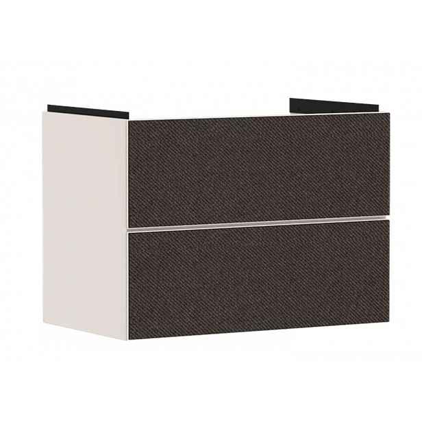Hansgrohe Xevolos E - Umyvadlová skříňka, 78x58x48 cm, 2 zásuvky, matná béžová/textilní tmavá šedá 54179660