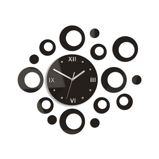 ModernClock 3D nalepovací hodiny Ring wenge