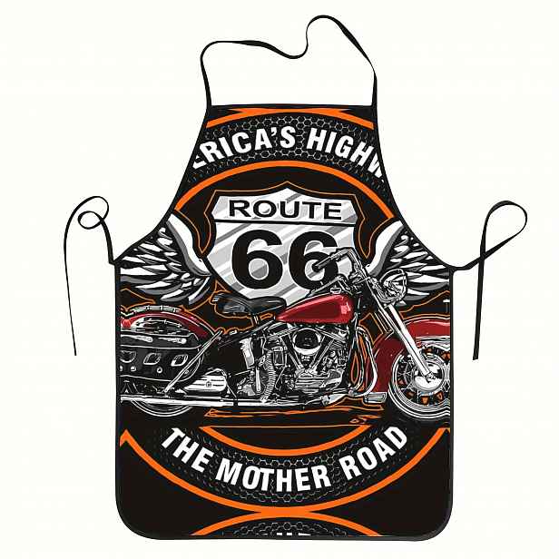 TEMU 1ks Zástěra Motocyklový - Unisex , Nastavitelné Popruhy na Krk a Pas, Vintage Motocyklový Design, Vhodná pro Vaření, Pečení, Grilování - Ideální