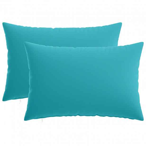 vidaXL Povlak na polštář 2 pcs HEERLEN Tyrkysová 50 x 75 cm Polyester