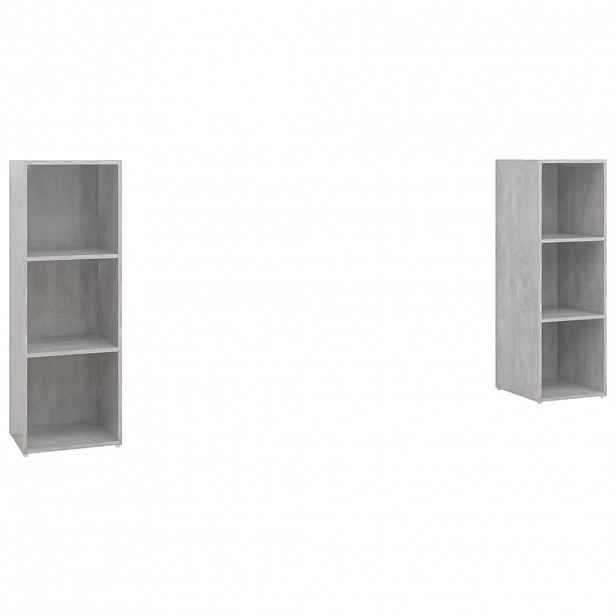 vidaXL TV skříňky 2 ks betonově šedé 107 x 35 x 37 cm dřevotříska