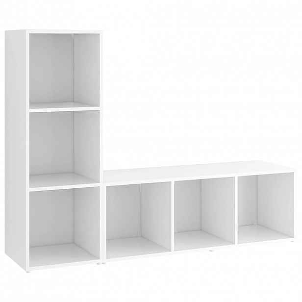 vidaXL TV skříňky 2 ks bílé 107 x 35 x 37 cm dřevotříska