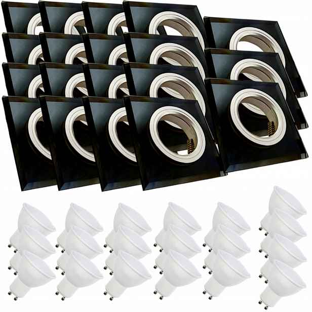 19 x Skleněná Stropní Lampa Zapuštěná Do Stropu Křišťál 10W Led Žárovky