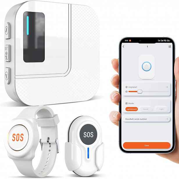 Alarm Pro Seniora Nemocných Starších Tlačítko Sos Náramek Wifi Smart r10