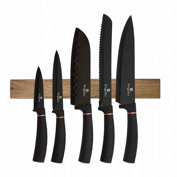 BH-2884 Sada nožů s magnetickou lištou Berlinger Haus Black Rose Line