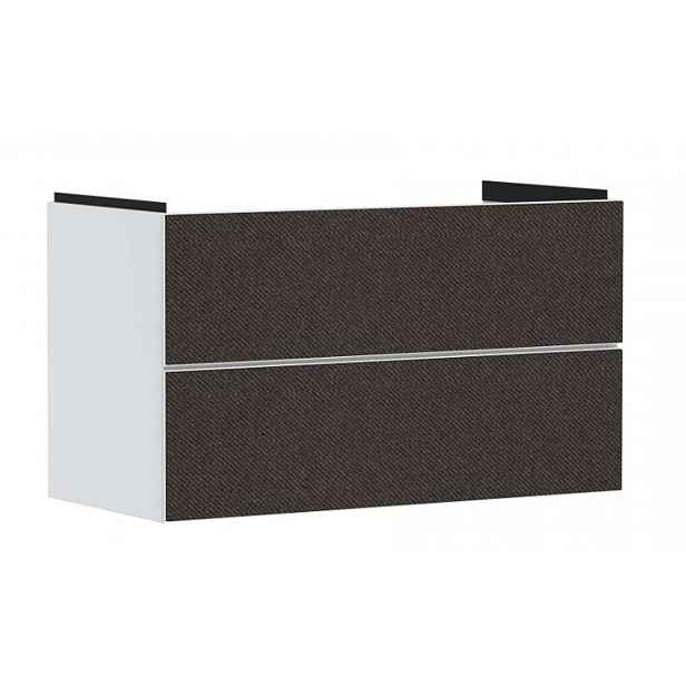 Hansgrohe Xevolos E - Umyvadlová skříňka, 98x58x48 cm, 2 zásuvky, matná bílá/textilní tmavá šedá 54181660