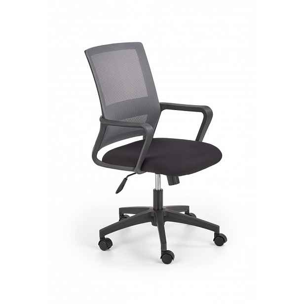 Kancelářská židle MAURO černá / šedá Halmar - 57 cm
