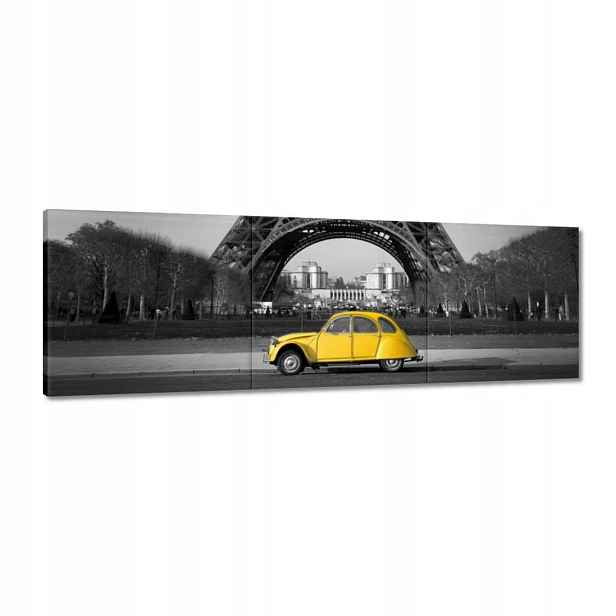 Obrazy 120x40 Žlutý Citroen v Paříži