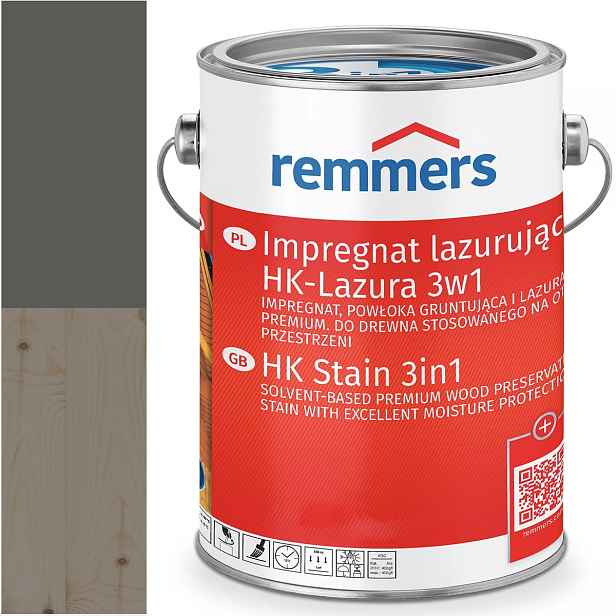 Remmers HK-Lasur Ochranná lazura na dřevo Ral 7022 Šedá Umbra 20L