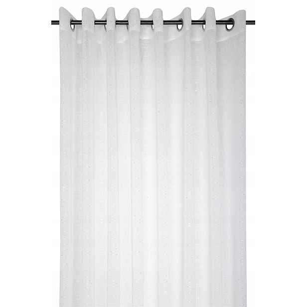 Záclona Bílá Na Kolečkách Na Průchodkách Metalické Zdobení 300 x 280 cm