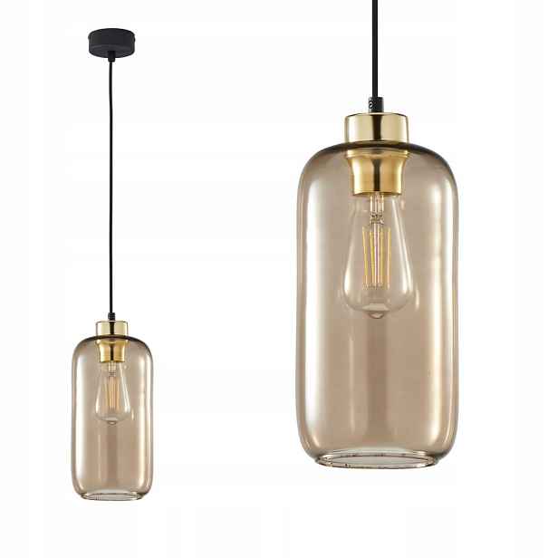 Závěsné svítidlo Marco Green skleněné podlouhlé stínidlo patice E27 3314 Tk Lighting