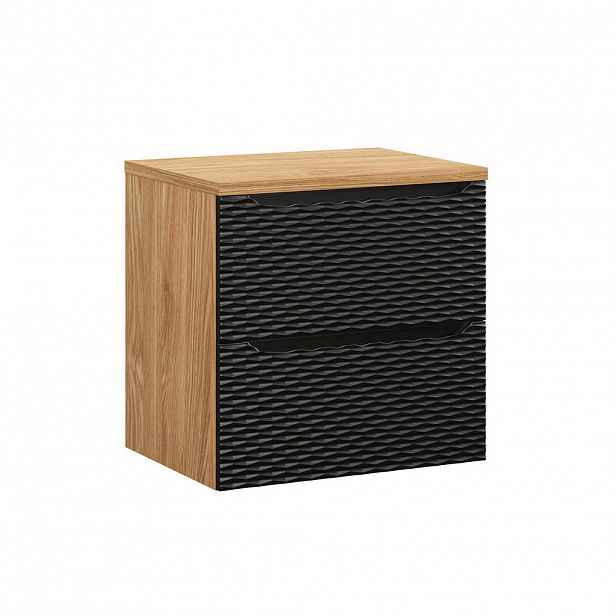 Petits-meubles SKŘÍŇKA POD UMYVADLO 60cm Elora Černá a dřevěná