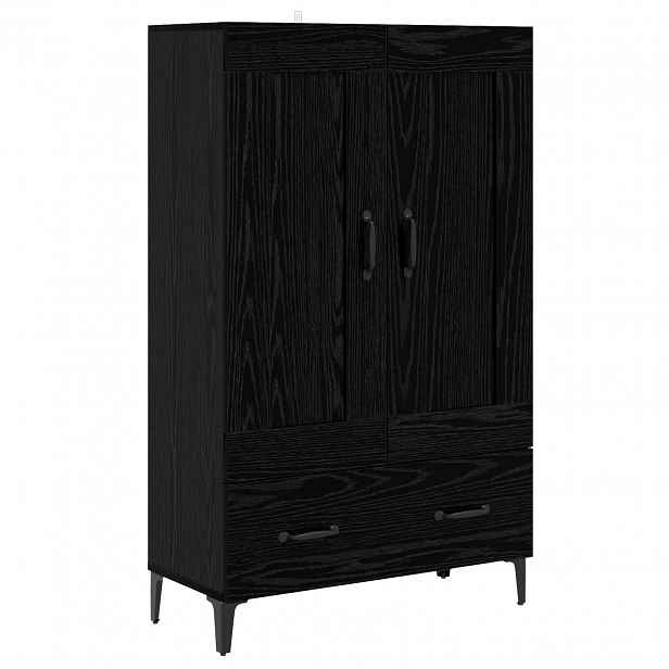 vidaXL Vysoký bufet Černý dub 70 x 31 x 115 cm Kompozitní dřevo