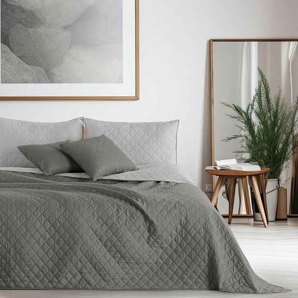 DecoKing Přehoz na postel 220 x 240 cm šedý