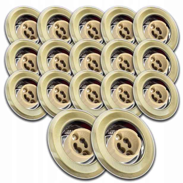17x Kulaté Stropní Svítidlo S Očkem Pro Montáž Pod Omítku Zásuvka GU10