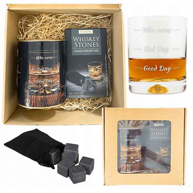 Sada pro něj Sklenice na whisky Kamenné kostky na nápoje
