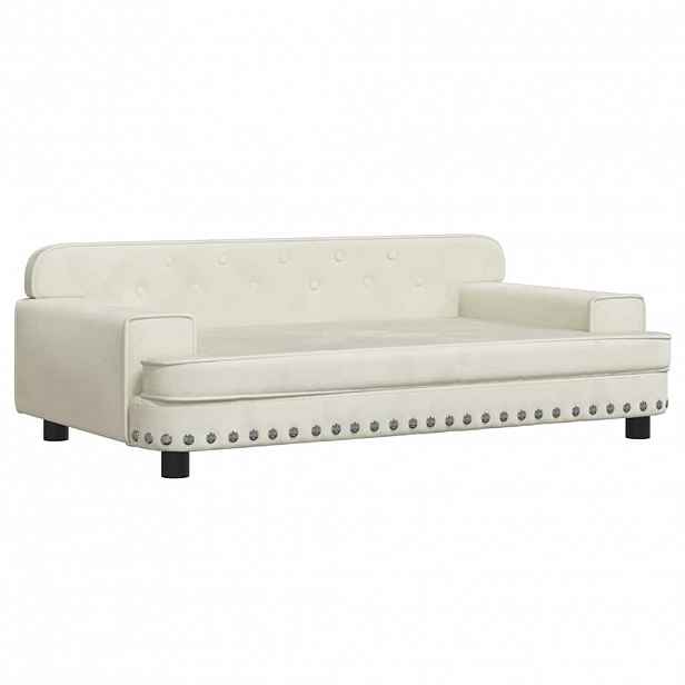 vidaXL Pelíšek pro psy krémový 90 x 53 x 30 cm samet