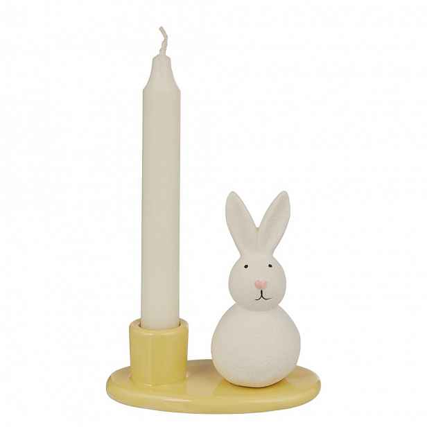 Butlers EASTER Svícen na dlouhou svíčku králíček - žlutá