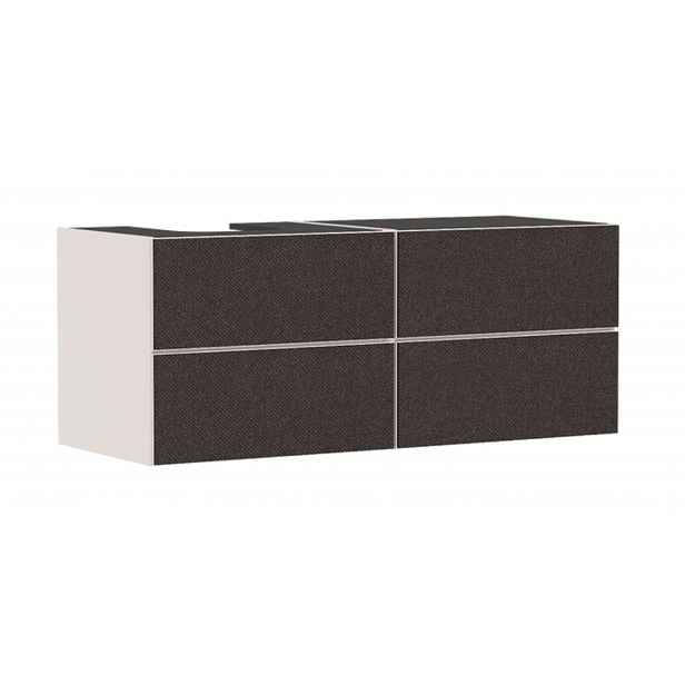 Hansgrohe Xevolos E - Umyvadlová skříňka, 137x56x55 cm, 4 zásuvky, matná béžová/textilní tmavá šedá 54237660
