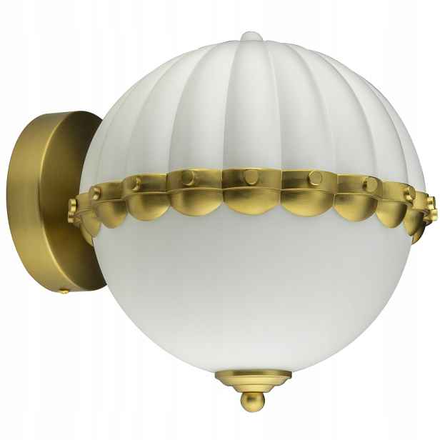 Nástěnná Lampa Cosmo Light Pralines E27 40W Bílá Zlatá 22 cm