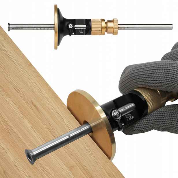 Truhlářský trasovací značkovač se stupnicí a mikroregulací 120 mm