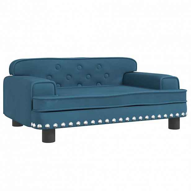 vidaXL Pelíšek pro psy modrý 70 x 45 x 30 cm samet