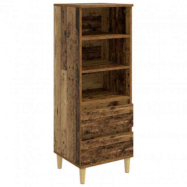 vidaXL Vysoký bufet Staré dřevo 40 x 36 x 110 cm Kompozitní dřevo