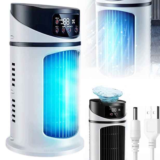 Větráček S Usb Zvlhčovačem Tichý Stolní Ventilátor Bivakovací Chlazení