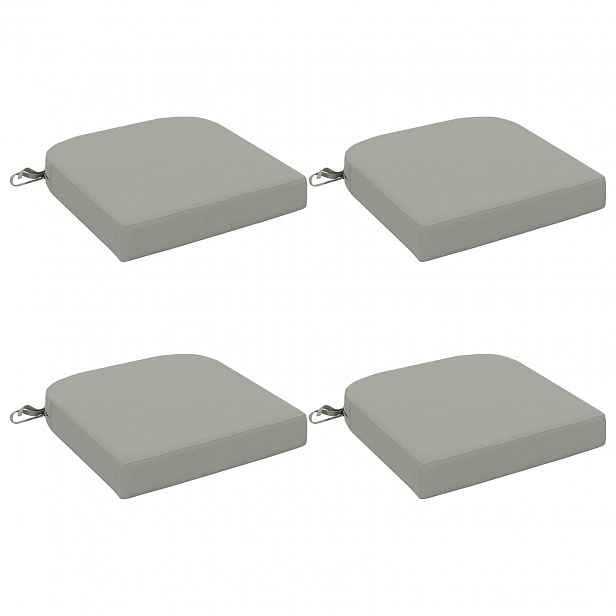vidaXL 4-dílné sedáky SOEST 4 pcs 100% polyester Šedá 45 x 45 x 7 cm