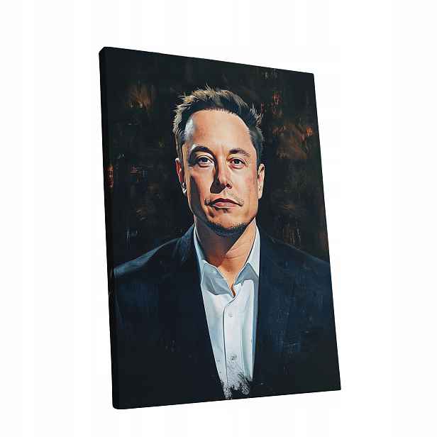 Obraz na plátně Portrét Elon Musk v obývacím pokoji Elona Muska dárek 60x80