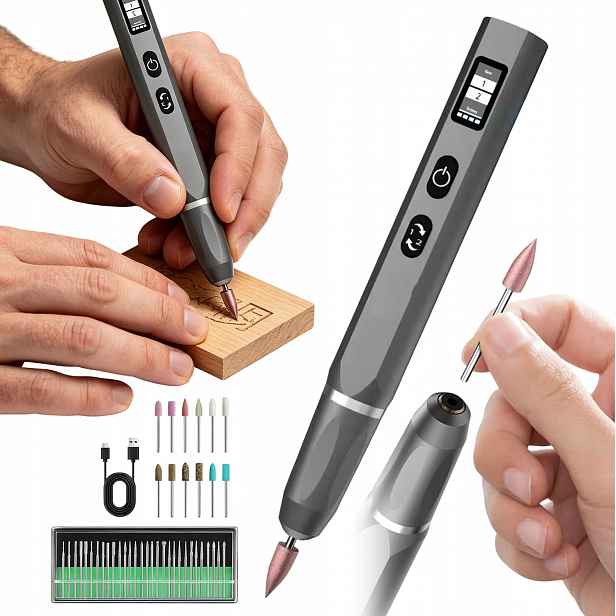 Elektrické Nabíjené Pero Pro Gravírování Usb 20000 Ot/min, Sada