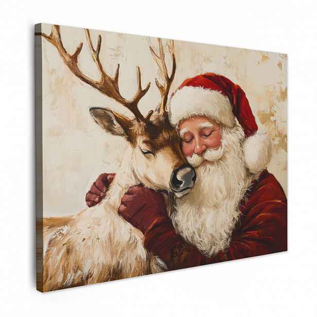 MuchoWow OBRAZ NA PLÁTNĚ Otec Vánoc - sobi - Vánoce 40x30 cm