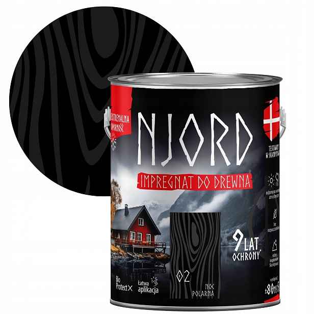 Njord Impregnace Na Dřevo Pro 9 Let Ochrany, 5 L, Polární Noc