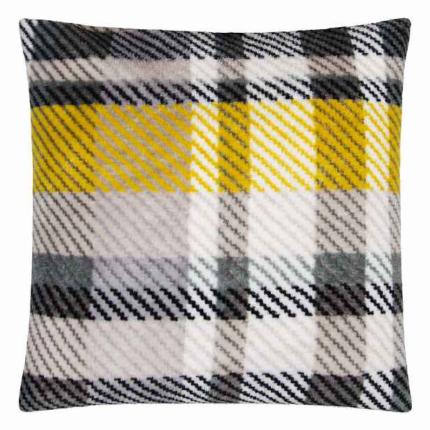 Povlak na polštář TARTANNE žlutá 40x40cm mikrovlákno