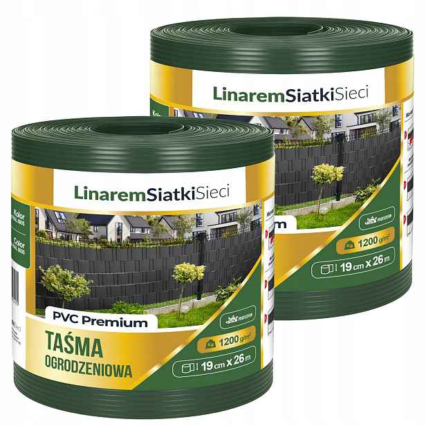 Stínící Panelové Pásy 1200g Zelená Pro Panelové Oplocení 19cmx26m x2