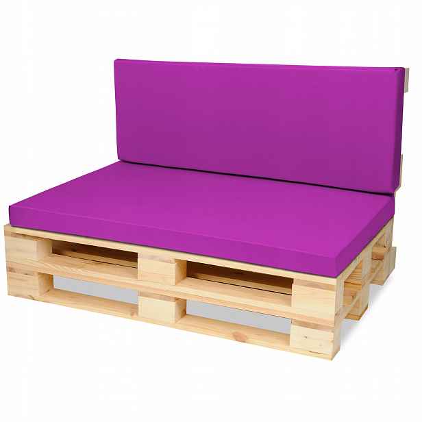 Fuchsiová sada polštář na nábytek z palet 120x80x8