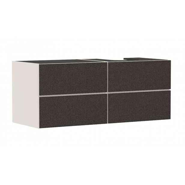 Hansgrohe Xevolos E - Umyvadlová skříňka, 137x56x55 cm, 4 zásuvky, matná béžová/textilní tmavá šedá 54240660