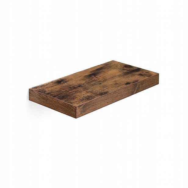 Nástěnná Police Vasagle 40×20×3,8 CM Plovoucí Skrytá Montáž Vintage Hnědá