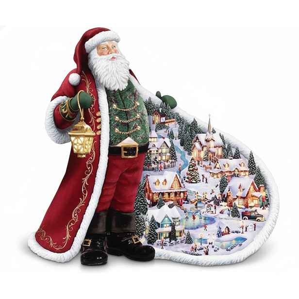 Svatý Mikuláš Led vesnička 42 cm Baterie/USB