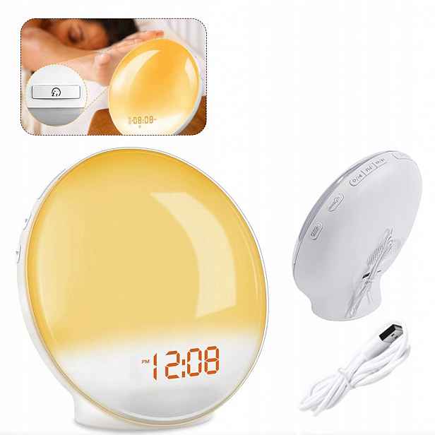 Budík Východ slunce Světelný simulátor Noční Lampa Časovač budíku