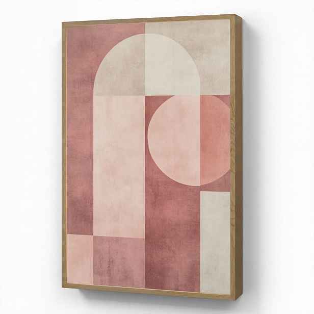 OnlyWow NÁSTĚNNÁ LAMPA S AKUMULÁTOREM Postavy - Abstraktní - Růžová 70x100 cm